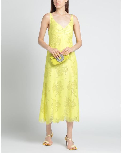 Anna Molinari Yellow Midi Dress