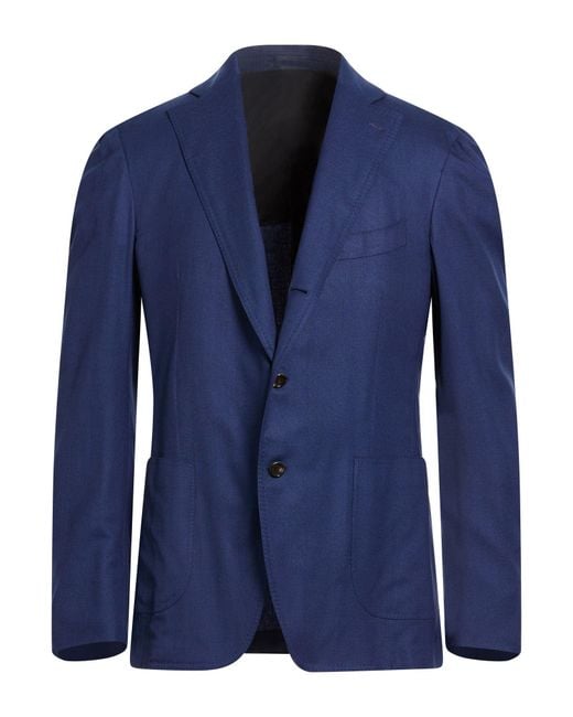 Lardini Blue Blazer Wool, Silk, Elastane for men