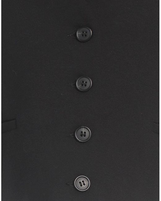 MEIMEIJ Black Tailored Vest Viscose, Polyamide, Elastane, Acetate