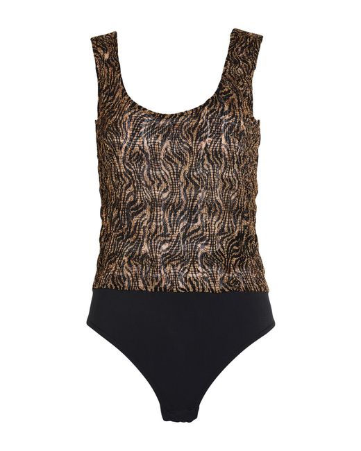 Nanushka Brown Bodysuit Polyester