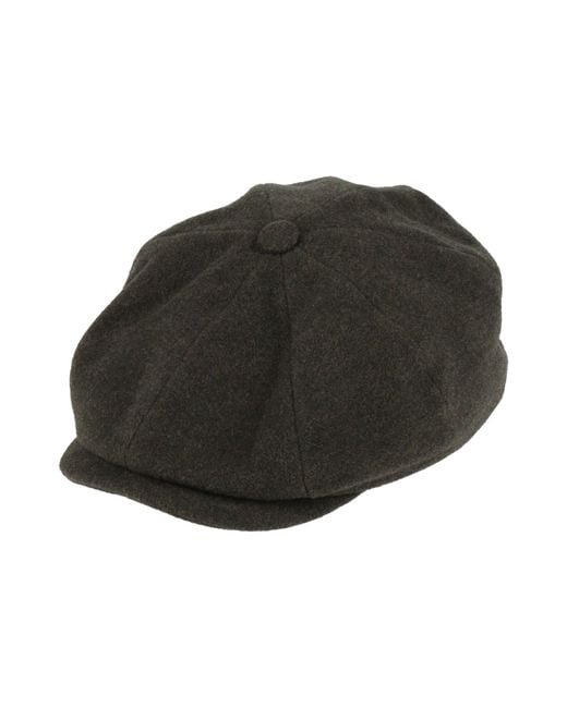 Stetson Black Dark Hat Wool, Polyamide, Cashmere for men