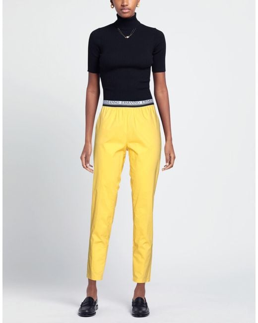 ERMANNO FIRENZE Yellow Trouser