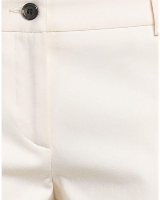 Grifoni White Ivory Pants Cotton, Elastane