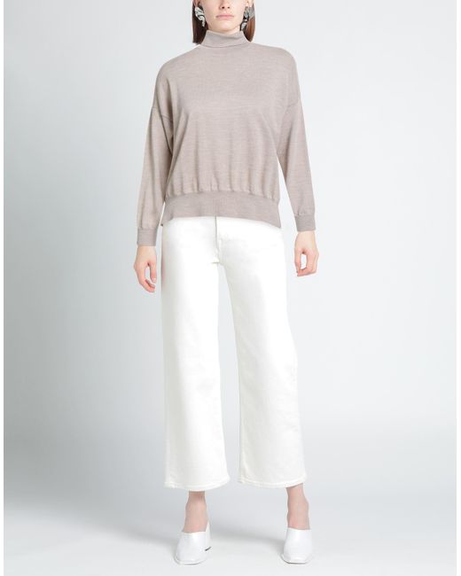 Aragona Gray Turtleneck Merino Wool