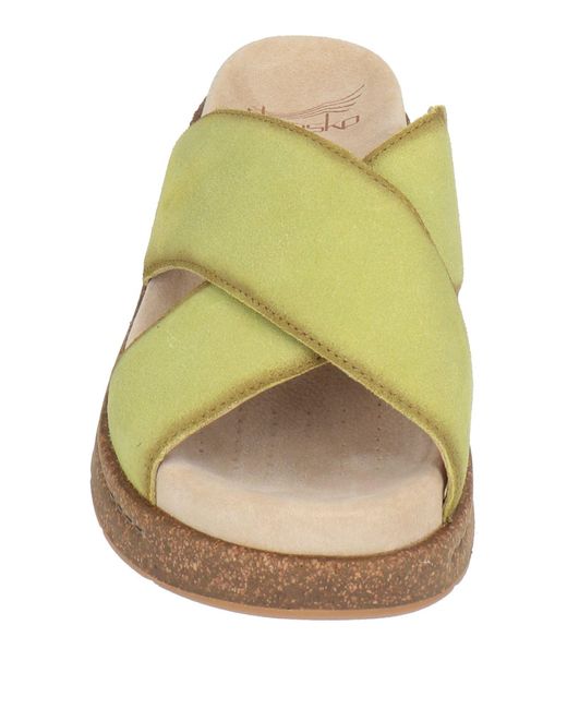 Dansko Green Lime Sandals Leather
