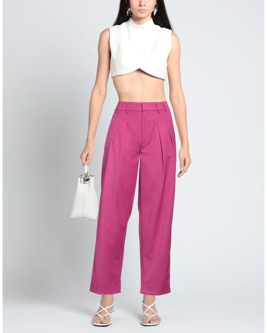 Dondup Pink Pants Virgin Wool, Elastane