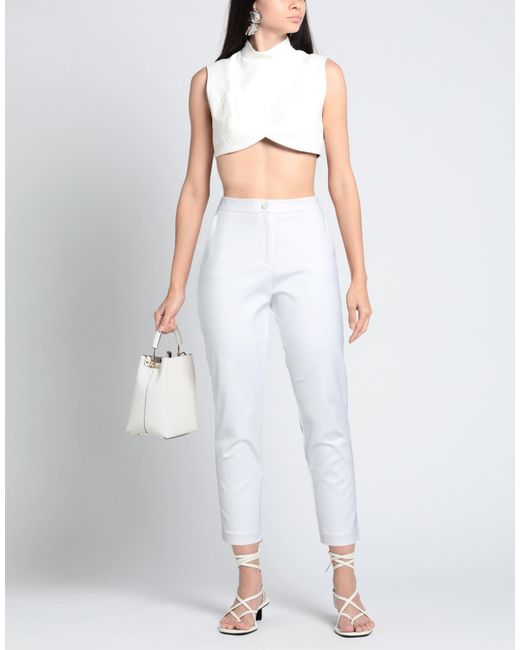 Nenette White Pants Polyester