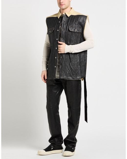 Rick Owens Black Denim Outerwear Cotton for men