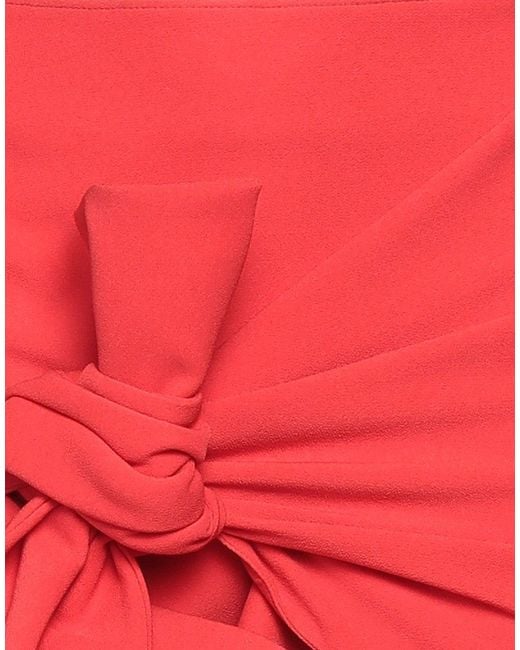 MSGM Red Mini Skirt Polyester, Elastane