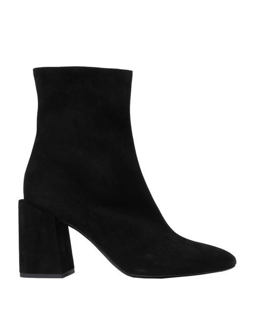 Furla Black Block Ankle Boot T.80 Ankle Boots Ovine Leather
