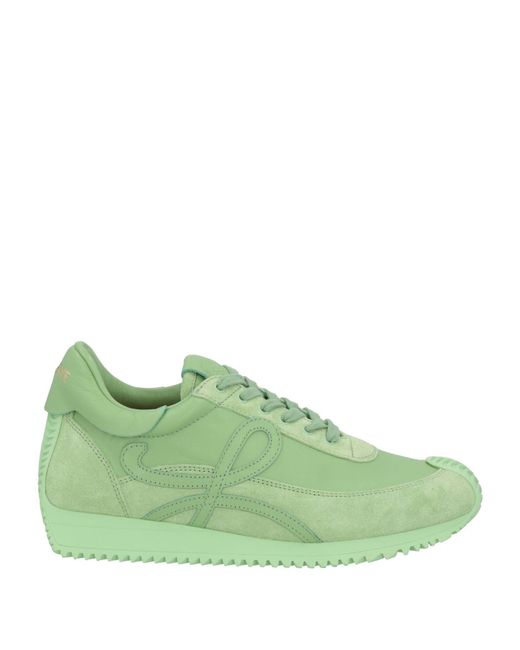 Loewe Green Flow Runner Leather & Suede Sneaker