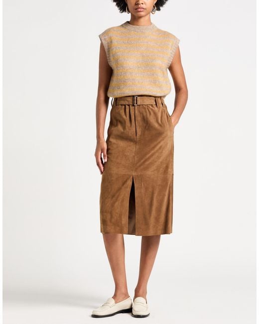 Brunello Cucinelli Natural Sand Sweater Mohair Wool, Polyamide, Wool, Viscose, Metallic Polyester