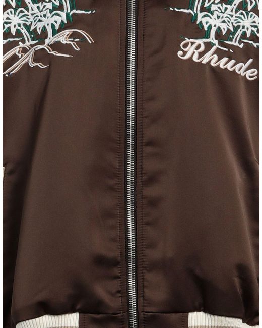 Rhude Brown Jacket Polyester, Cotton, Elastane for men