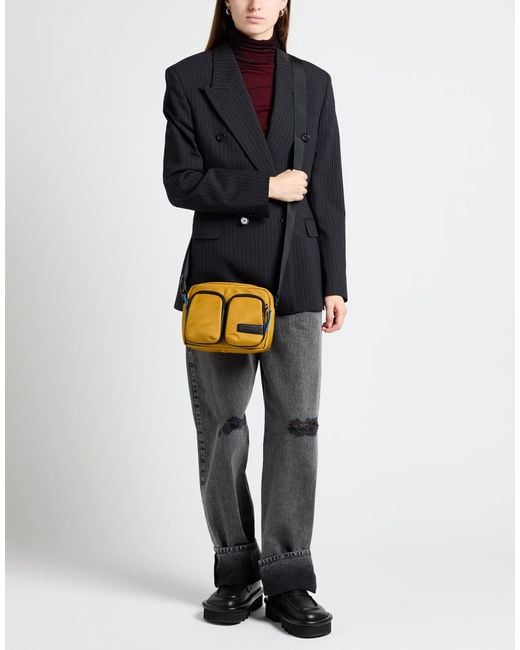 Piquadro Yellow Cross-Body Bag Cow Leather, Nylon, Eva (Ethylene