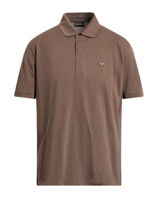 Emporio Armani Brown Polo Shirts for men