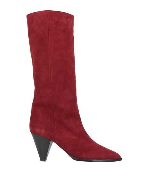 Isabel Marant Red Knee Boots