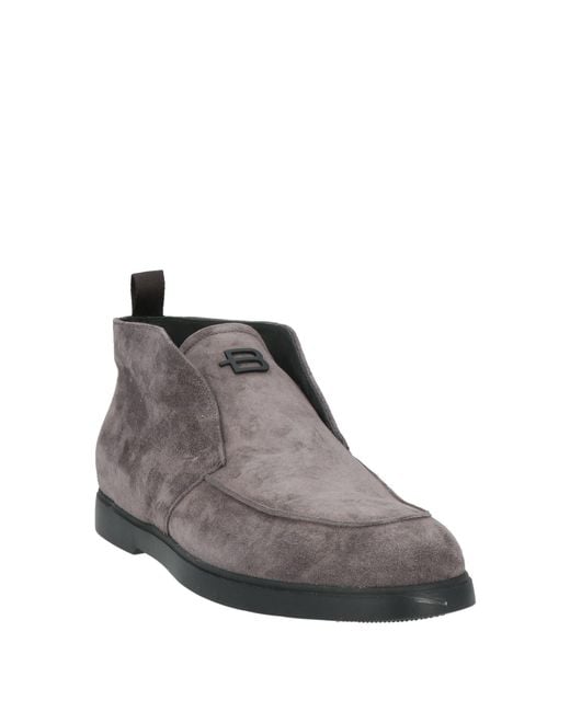 Baldinini Gray Ankle Boots Leather for men
