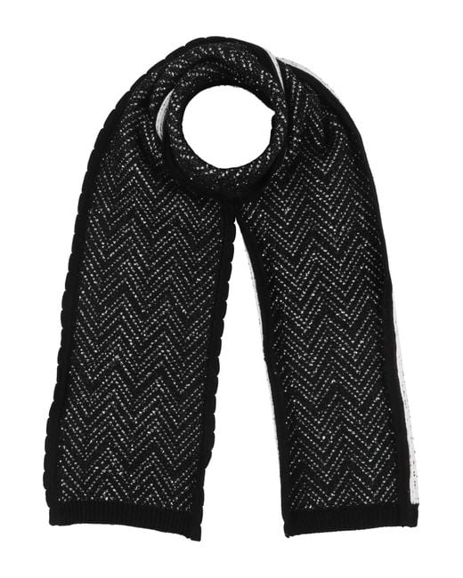 Missoni Black Scarf Cotton, Polyamide, Polyester