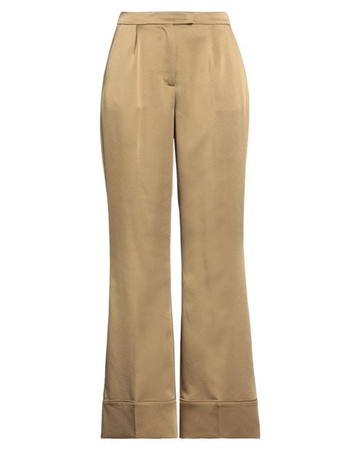 Beatrice B. Natural Camel Pants Polyester