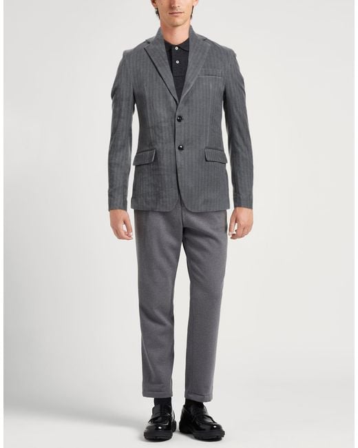 Liu Jo Gray Blazer Polyester, Viscose, Elastane for men
