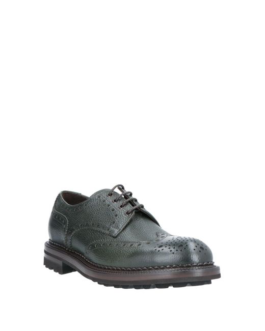 Green George Gray Lace-up Shoes for men
