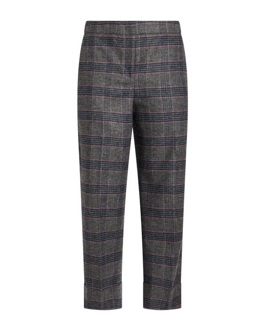 Via Masini 80 Gray Pants Polyester, Viscose, Wool, Elastane
