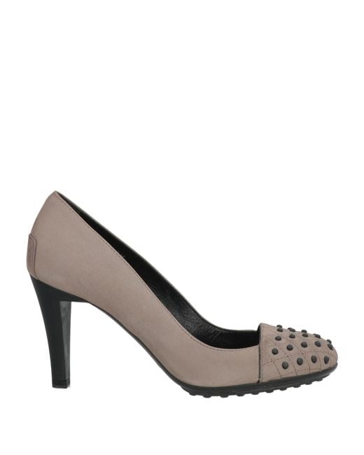 Tod's Gray Pumps Leather