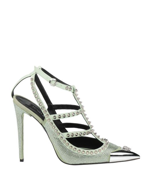 Philipp Plein Metallic Pumps Leather