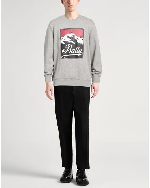 Bally Gray Sweatshirt Cotton, Nylon for men