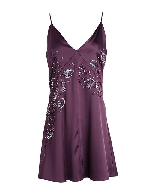 MAX&Co. Purple Essere Plum Mini Dress Polyester, Elastane