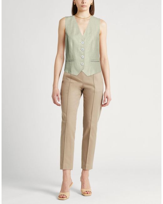 Peserico Green Tailored Vest Linen