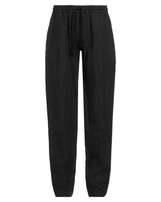 Fedeli Black Pants Linen for men