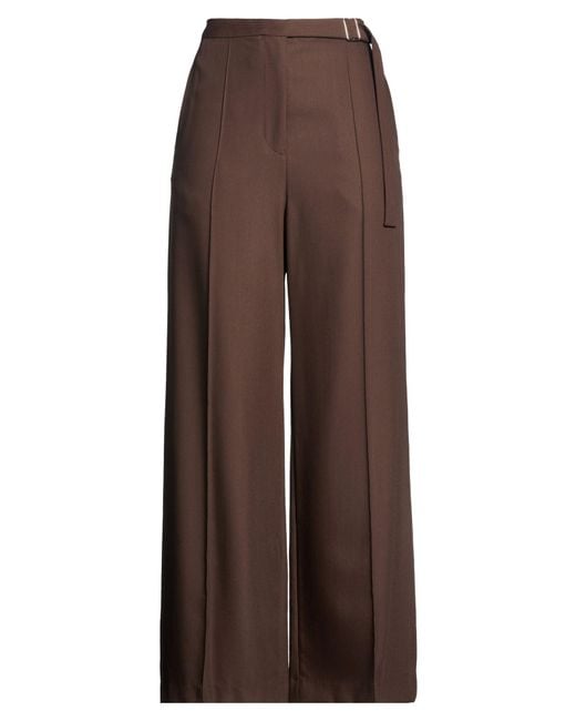 Loulou de Saison Brown Chocolate Pants Viscose, Wool, Mohair Wool