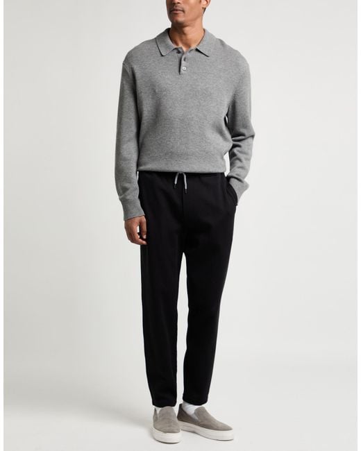 Brunello Cucinelli Blue Pants Cotton, Polyamide, Cashmere, Silk for men