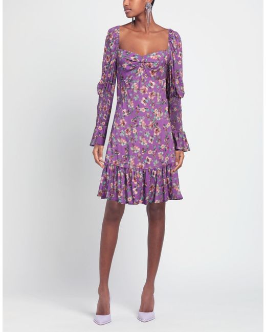 Mar De Margaritas Purple Mini Dress Viscose
