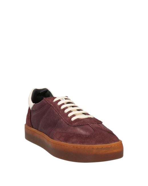 Officine Creative Brown Plum Sneakers Soft Leather