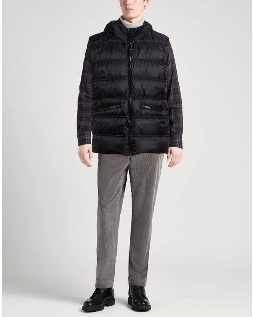 Herno Black Vest Polyamide for men