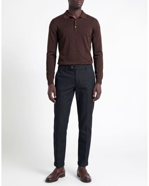 RE_HASH Blue Pants Cotton, Polyester, Viscose, Elastane for men