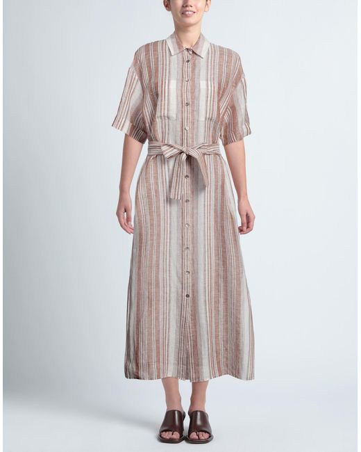 Peserico Brown Maxi Dress