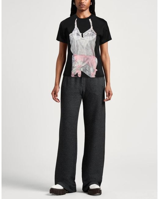MSGM Black T-Shirt Cotton