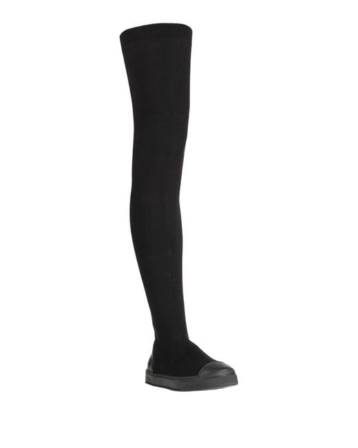 Fabiana Filippi Black Boot Wool, Acrylic, Polyamide, Elastane