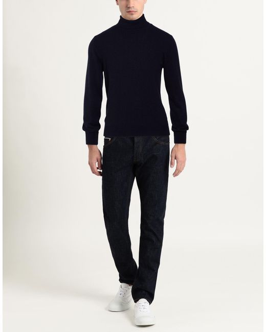 Luigi Borrelli Napoli Blue Turtleneck for men
