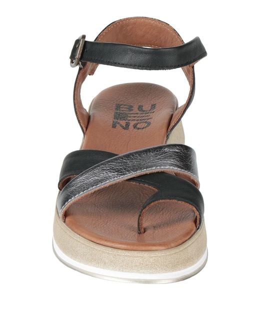 BUENO Black Thong Sandals