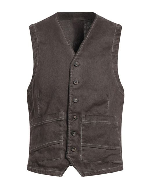 Messagerie Gray Patrizio Piscaglia Tailored Vest Hemp, Cotton, Elastane for men