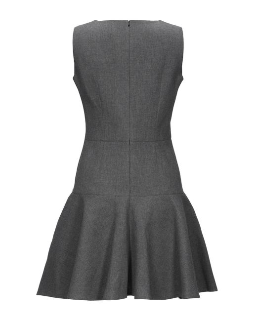 Paule Ka Gray Charcoal Mini Dress Viscose, Wool, Cotton