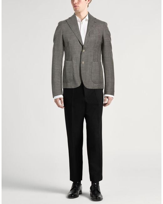 Barba Napoli Gray Blazers for men