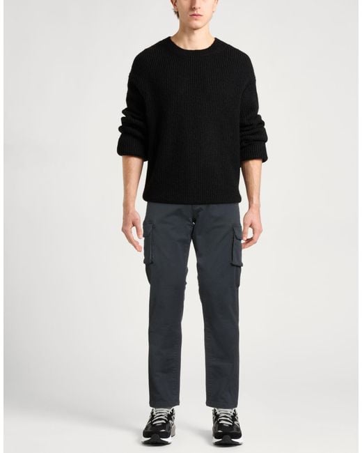 Fred Mello Blue Pants Cotton, Elastane for men