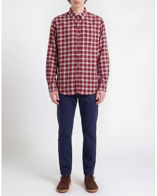 Paul & Shark Red Garnet Shirt Cotton for men