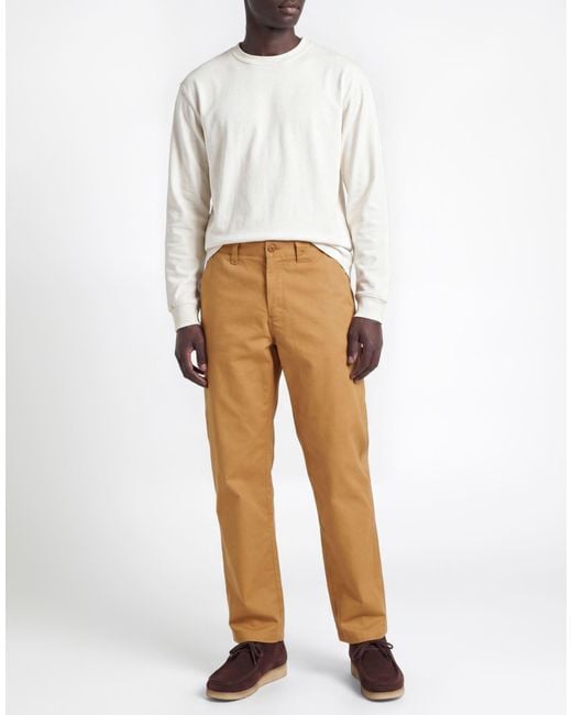 Burberry Natural Camel Pants Cotton for men