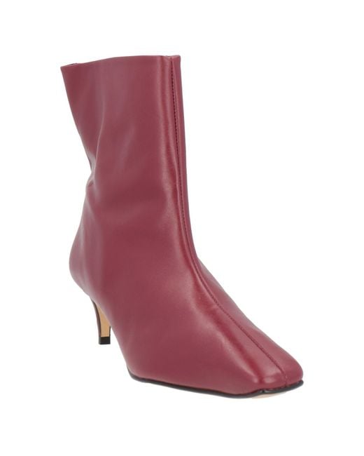 Werner Purple Ankle Boots Leather